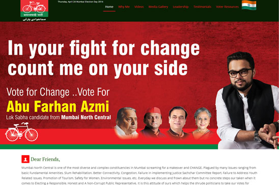 political candidate website image 1