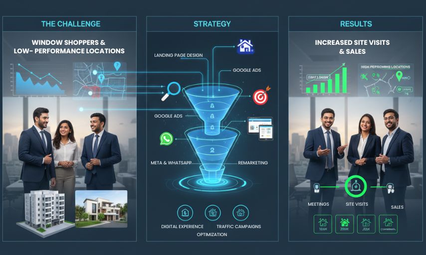 Real Estate Lead Generation Funnel Results for 1BHK and 2BHK Apartments